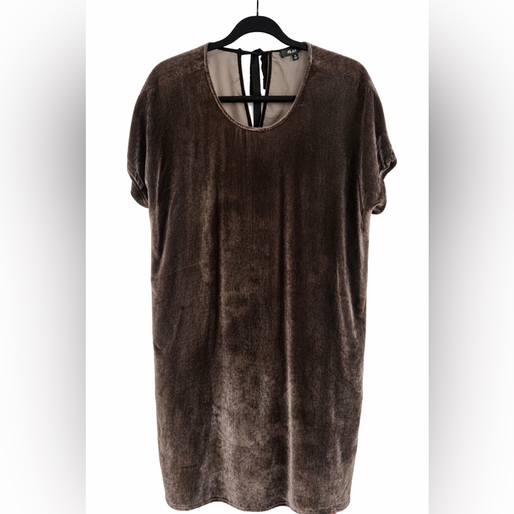 Madewell Velvet Bow-Back Tee Dress size small